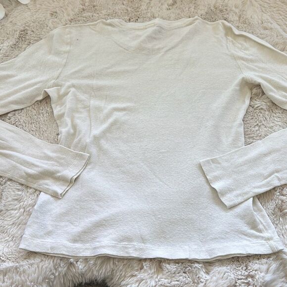 Re/Done '90s Baby Long-Sleeve in Vintage White Size M - Picture 12 of 12